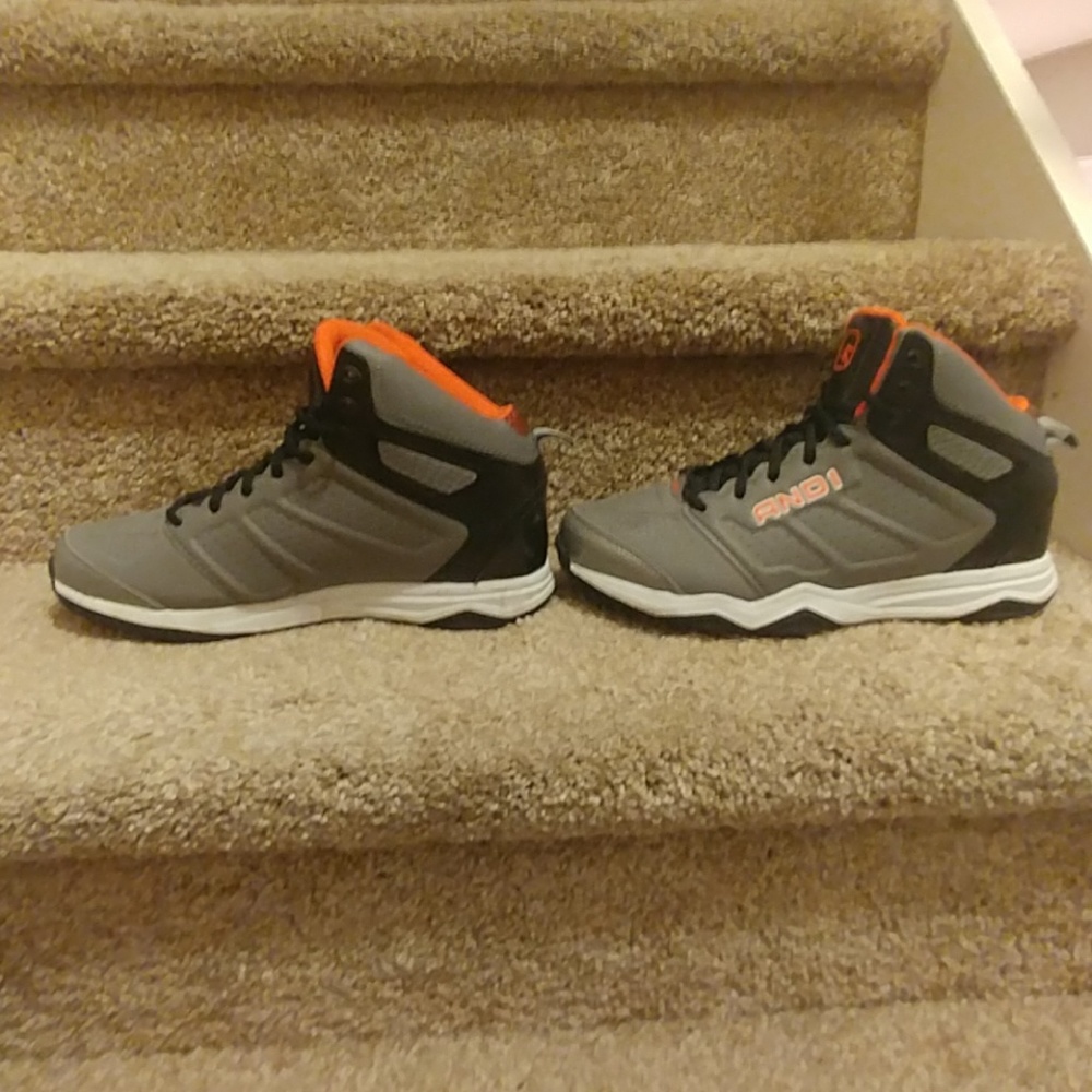 AND1 Orange and Gray Athletic Shoes
